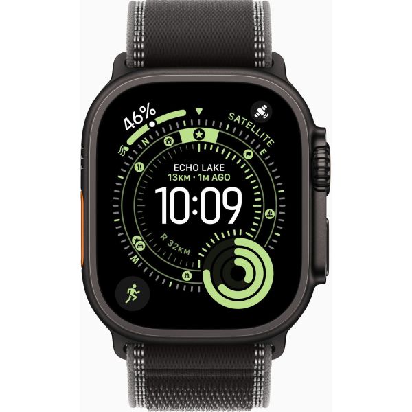 Apple Watch Ultra 3 GPS + Cellular 49mm Black Tit. Case w. Black/Charcoal Trail Loop - M/L (MF1H4) фото №2