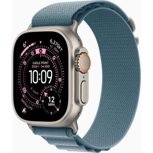 Apple Watch Ultra 3 GPS + Cellular 49mm Natural Tit. Case w. Light Blue Alpine Loop - Large (MEWP4)