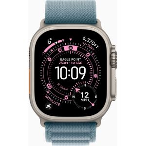 Apple Watch Ultra 3 GPS + Cellular 49mm Natural Tit. Case w. Light Blue Alpine Loop - Large (MEWP4)