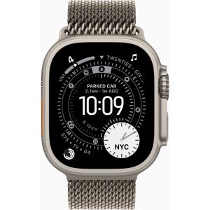 Apple Watch Ultra 3 GPS + Cellular 49mm Natural Tit. Case w. Natural Tit. Milanese Loop - Medium (MEWY4)