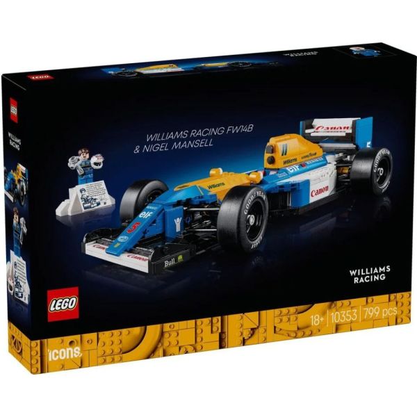 Блочный конструктор LEGO Icons Williams Racing FW14B и Найджел Менселл (10353) фото №2