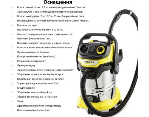 Пылесос Karcher WD 6 P S V-30/6/22/T (1.628-360.0) фото №3
