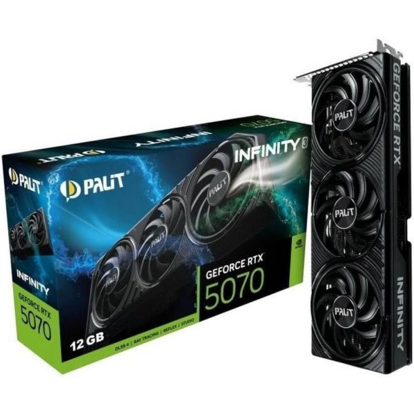 Видеокарта Palit GeForce RTX 5070 Infinity 3 (NE75070019K9-GB2050S) фото №2