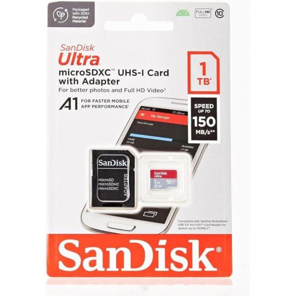 SSD накопитель SanDisk 1 TB microSDXC UHS-I U1 V30 A2 Ultra (SDSQUAC-1T00-GN6MA) фото №4