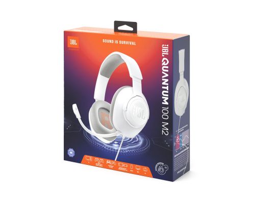 Наушники с микрофоном JBL Quantum 100M2 White (JBLQTUM100M2WHT) фото №2