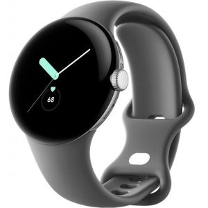 Смарт-часы Google Pixel Watch Polished Silver Case/Charcoal Active Band