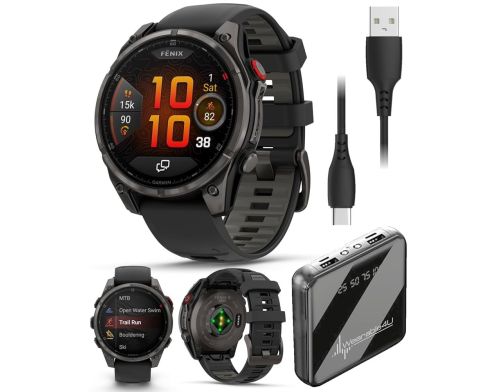 Смарт-часы Garmin Fenix 8 Pro 47 mm AMOLED Titanium with Graphite/Black (010-03198-10/11) фото №2