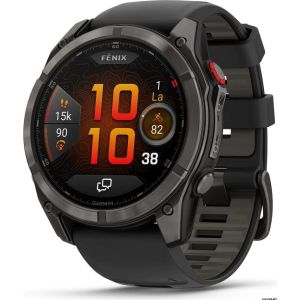 Смарт-часы Garmin Fenix 8 Pro 51 mm AMOLED Titanium with Graphite/Black Silicone Band (010-03199-10/11)