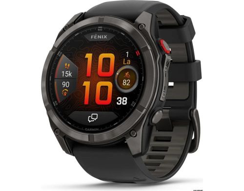 Смарт-часы Garmin Fenix 8 Pro 51 mm AMOLED Titanium with Graphite/Black Silicone Band (010-03199-10/11) фото №2