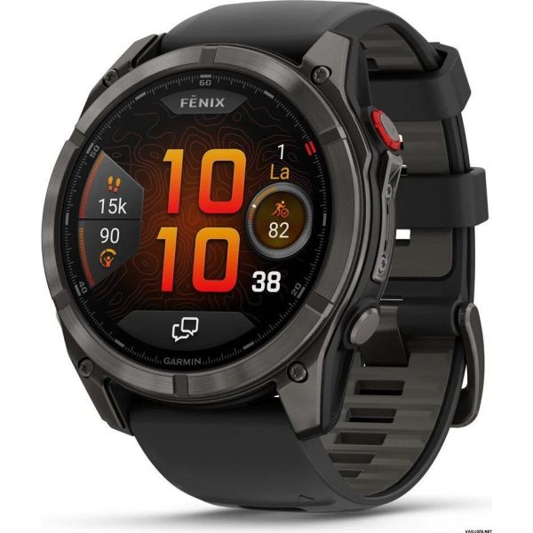 Смарт-часы Garmin Fenix 8 Pro 51 mm AMOLED Titanium with Graphite/Black Silicone Band (010-03199-10/11) фото №2