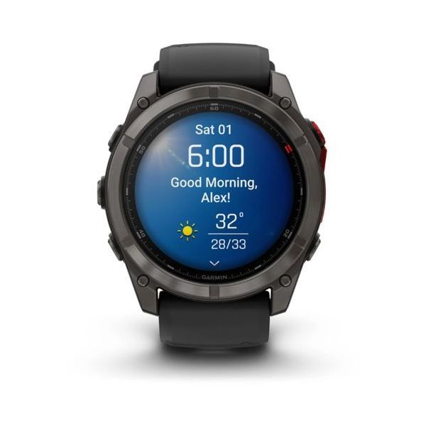 Смарт-часы Garmin Fenix 8 Pro 51 mm AMOLED Titanium with Graphite/Black Silicone Band (010-03199-10/11) фото №3