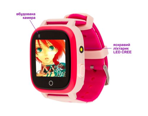 Смарт-годинник AmiGo GO005 4G WIFI Thermometer Pink UA фото №2
