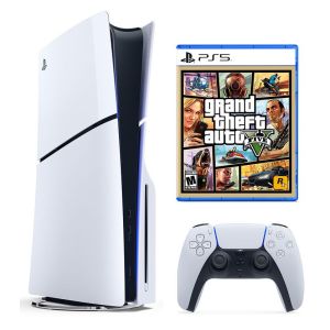 Игровая консоль Sony PlayStation 5 Slim с Blu-Ray приводом Б.У. + Grand Theft Auto V (GTA 5)