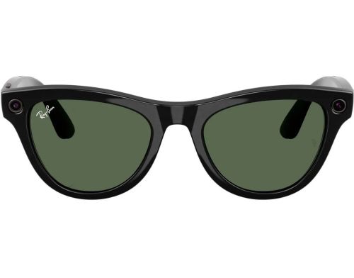 Смарт-очки Ray-Ban | Meta Wayfarer [Gen 2] Large Shiny Black Frame / G-15 Green Lenses (RW4012 601/71 53-22) фото №2