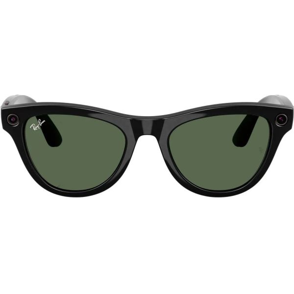 Смарт-очки Ray-Ban | Meta Wayfarer [Gen 2] Large Shiny Black Frame / G-15 Green Lenses (RW4012 601/71 53-22) фото №2