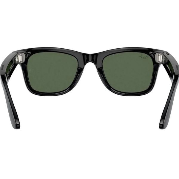 Смарт-очки Ray-Ban | Meta Wayfarer [Gen 2] Large Shiny Black Frame / G-15 Green Lenses (RW4012 601/71 53-22) фото №3