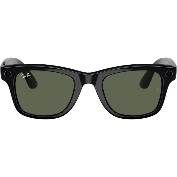 Смарт-очки Ray-Ban Meta Wayfarer Gen2 LargeShiny Black Frame/Clear to Graphite Green Transit.Lens. RW4012 601/1M 53-22 фото №2