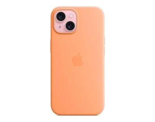 Чохол для смартфона Apple iPhone 15 Silicone Case with MagSafe - Orange Sorbet (MT0W3) фото №2