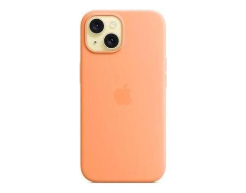 Чохол для смартфона Apple iPhone 15 Silicone Case with MagSafe - Orange Sorbet (MT0W3) фото №3