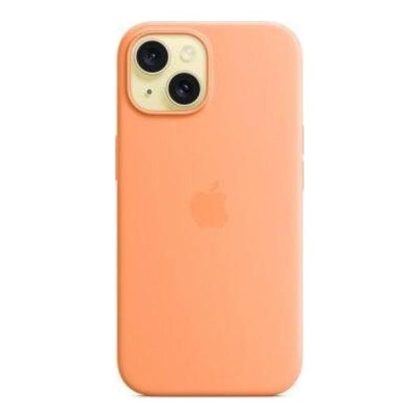 Чохол для смартфона Apple iPhone 15 Silicone Case with MagSafe - Orange Sorbet (MT0W3) фото №3
