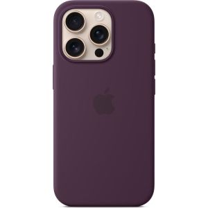 Apple iPhone 16 Pro Silicone Case with MagSafe - Plum (MYYM3)
