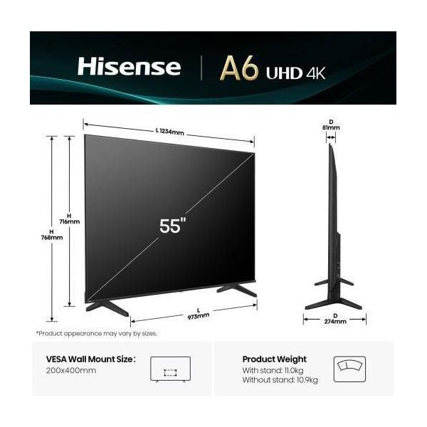 Телевизор Hisense 55A6Q фото №2
