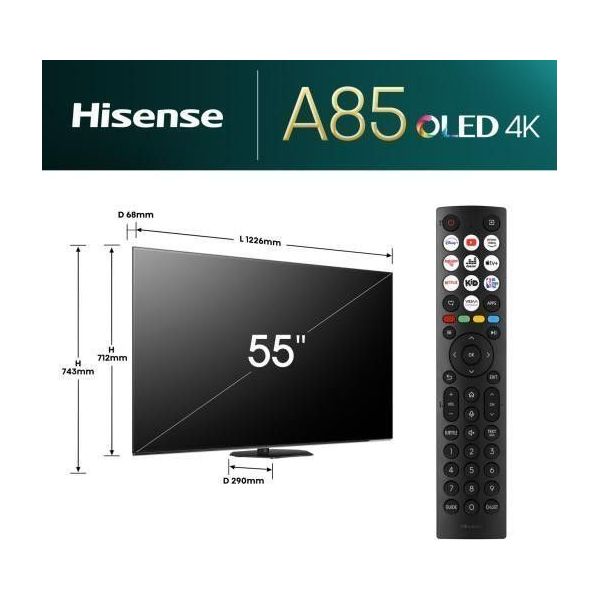 Телевізор Hisense 55A85N фото №3
