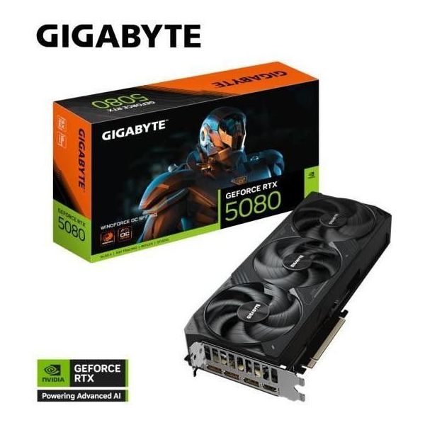 Видеокарта GIGABYTE GeForce RTX 5080 WINDFORCE OC SFF 16G (GV-N5080WF3OC-16GD) фото №2