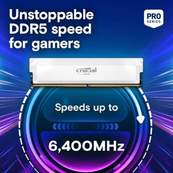 Оперативная память DDR5 32 Gb (6000 MHz) (Kit 16 Gb x 2) Crucial Pro Overclocking (CP2K16G60C36U5W) фото №3