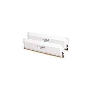 Оперативная память DDR5 32 Gb (6400 MHz) (Kit 16 Gb x 2) Crucial Pro White (CP2K16G64C38U5W)