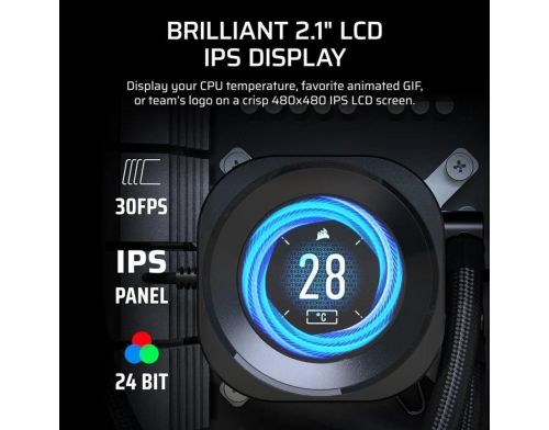 Система водяного охлаждения Corsair Nautilus 240 RS LCD (CW-9061031-WW) фото №3