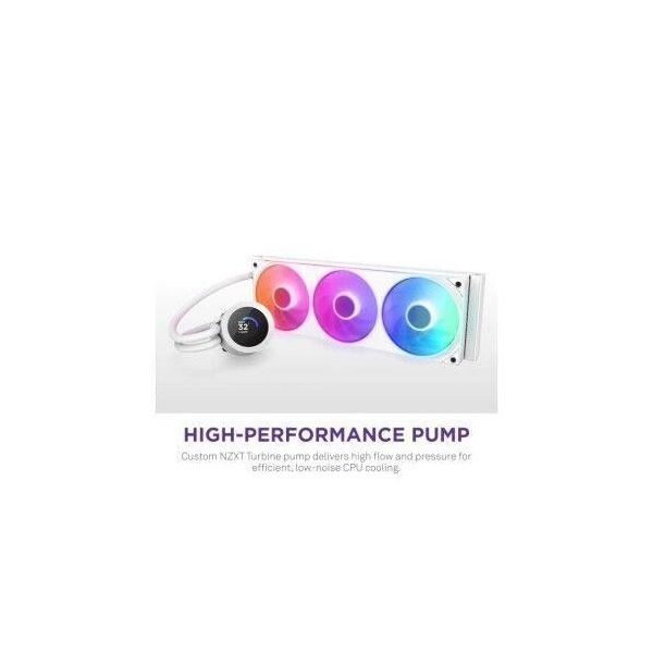 Система водяного охлаждения NZXT Kraken Plus RGB V2-360 mm AIO liquid cooler White (RL-KR360-W2) фото №2