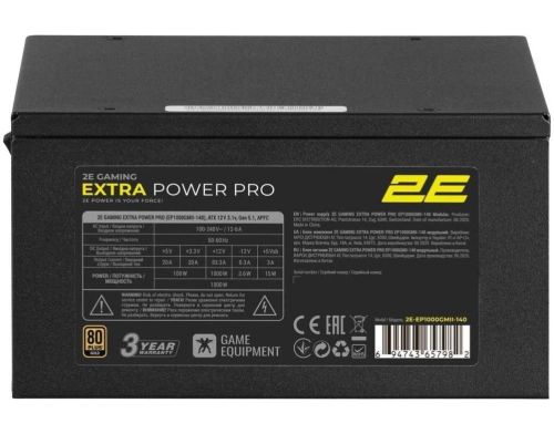 Блок питания 1000W 2E Gaming Extra Power Pro (2E-EP1000GMII-140) фото №2