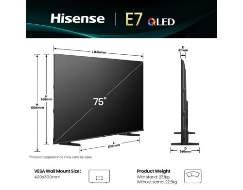 Телевизор Hisense 75E7Q фото №3