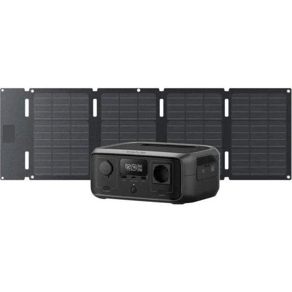 Зарядная станция EcoFlow RIVER 3 UPS with Solar Panel 45w (EF-PR705-UPS-B-45W-EU) фото №2