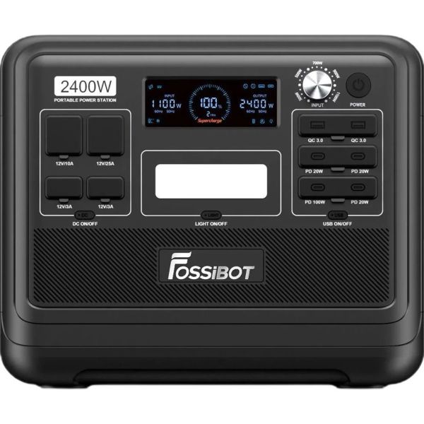 Зарядна станція Fossibot F2400 Black фото №2