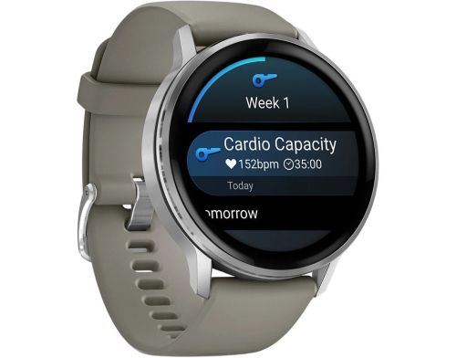 Смарт-часы Garmin Venu 4 45 mm Silver with Silver Gray Silicone Band (010-03014-01/41) фото №3