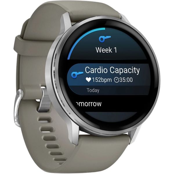 Смарт-часы Garmin Venu 4 45 mm Silver with Silver Gray Silicone Band (010-03014-01/41) фото №3