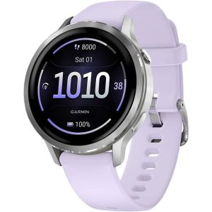 Смарт-часы Garmin Venu 4 41 mm Silver with Periwinkle Silicone Band (010-03013-01)
