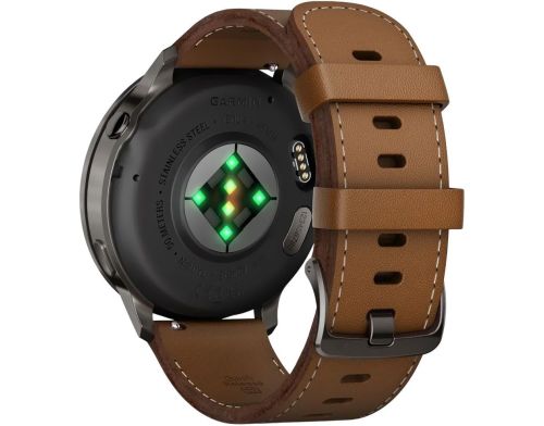 Смарт-часы Garmin Venu 4 45 mm Slate with Brown Leather Band (010-03014-03) фото №3