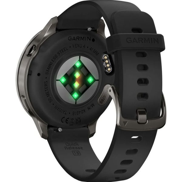 Смарт-часы Garmin Venu 4 41 mm Slate with Black Silicone Band (010-03013-02) фото №2