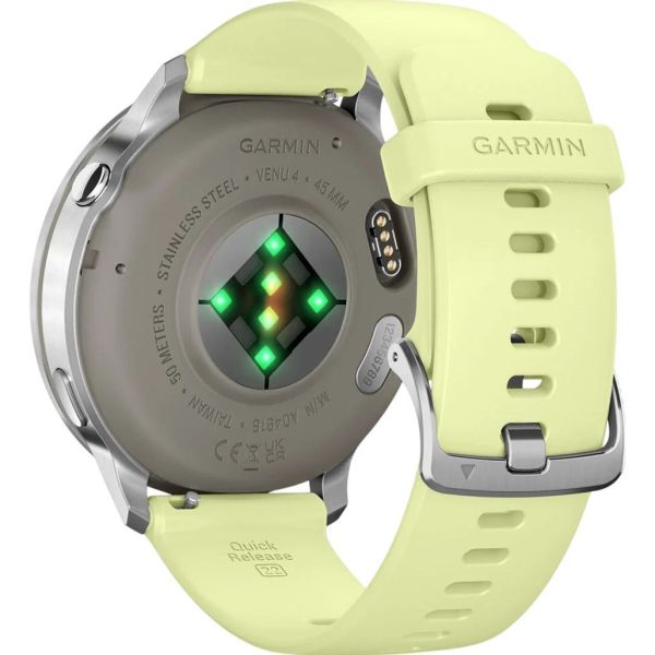 Garmin Venu 4 45 mm Silver with Citron Silicone Band (010-03014-02) фото №2