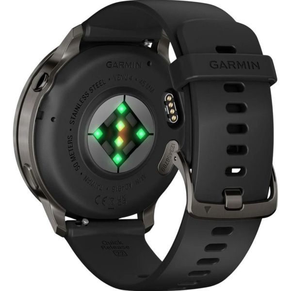 Смарт-часы Garmin Venu 4 45 mm Slate with Black Silicone Band (010-03014-00) фото №2