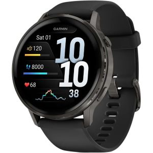 Смарт-часы Garmin Venu 4 45 mm Slate with Black Silicone Band (010-03014-00)