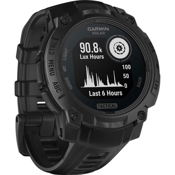 Смарт-часы Garmin Instinct 3 45mm Solar Tactical Edition Black with Black Band (010-02934-50/90) фото №3