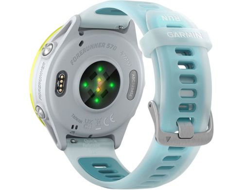 Смарт-часы Garmin Forerunner 570 47mm Amp Yellow Aluminum w. Translucent Whitestone/Turquoise Band (010-02971-01) фото №2