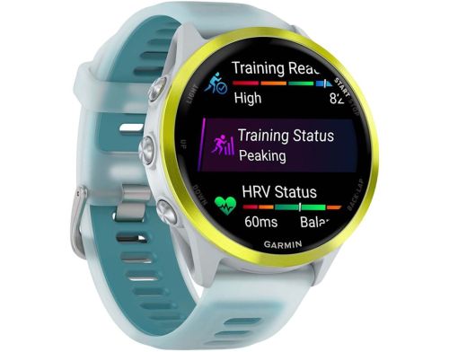 Смарт-часы Garmin Forerunner 570 47mm Amp Yellow Aluminum w. Translucent Whitestone/Turquoise Band (010-02971-01) фото №3