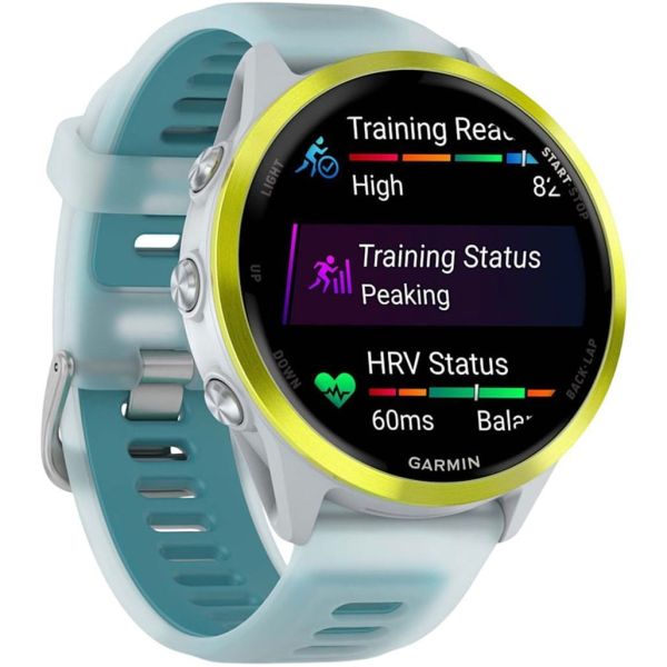 Смарт-часы Garmin Forerunner 570 47mm Amp Yellow Aluminum w. Translucent Whitestone/Turquoise Band (010-02971-01) фото №3
