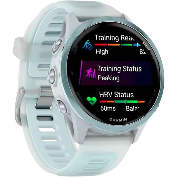 Смарт-часы Garmin Forerunner 570 42mm Cloud Blue Aluminum w. Translucent Whitestone/Cloud Blue Band (010-02970-01) фото №3
