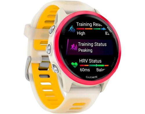 Смарт-часы Garmin Forerunner 570 42mm Raspberry Aluminum w. Translucent Bone/Mango Band (010-02970-02/42) фото №3